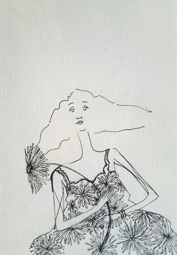 Girl with Dahlia by Andrea Sartori
