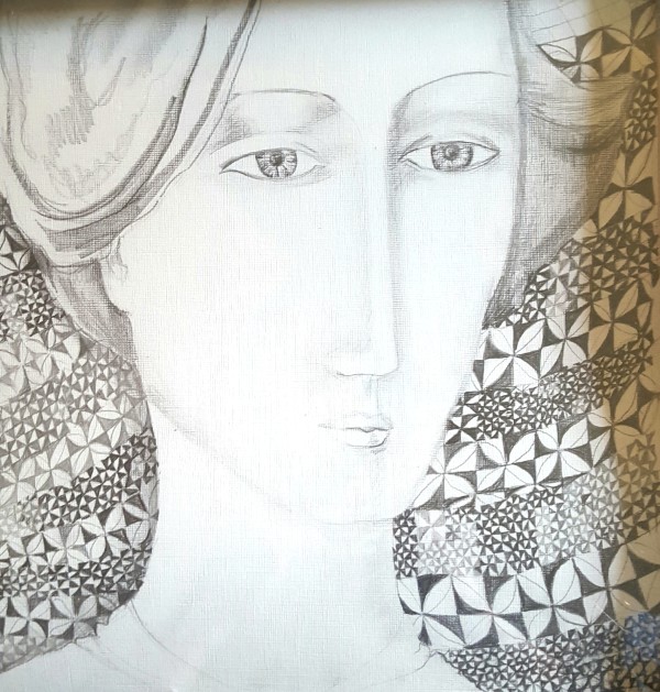 Girl with Curtain by Andrea Sartori