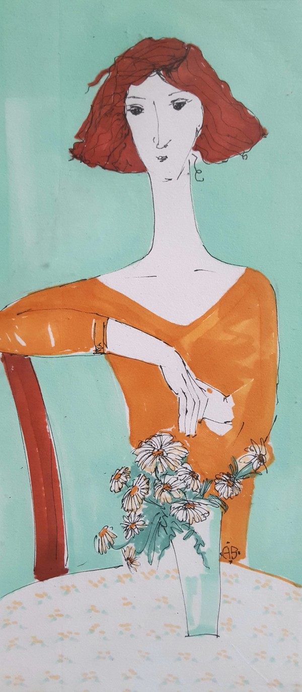 Girl with Daisies by Andrea Sartori