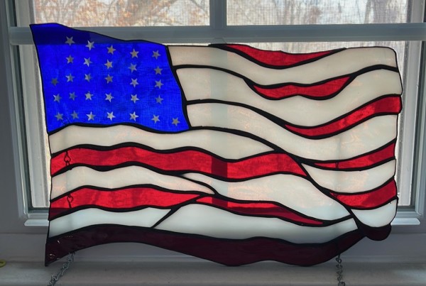 Stained Glass American Flag I by Jane D. Steelman