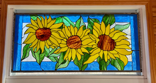 Stained Glass Sunflowers by Jane D. Steelman, Image 1.