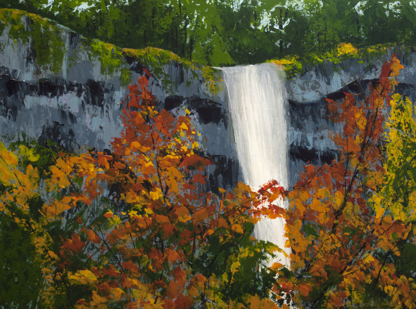 Autumn Waterfall by Jane D. Steelman