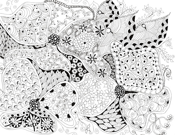 Zen Large Flowers by Jane D. Steelman, Image 2.