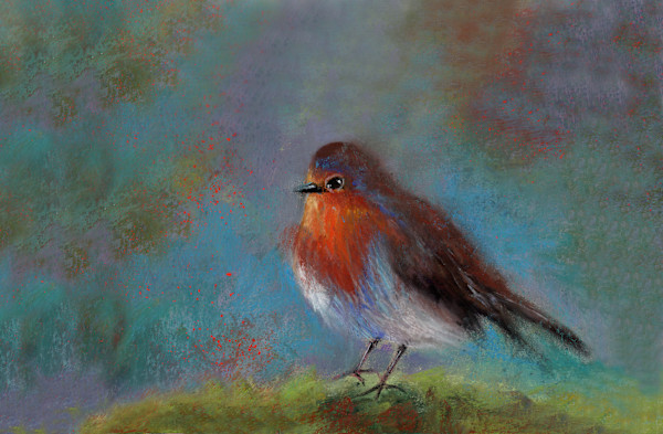 Bobbin Robin (print) by Jane D. Steelman, Image 1.