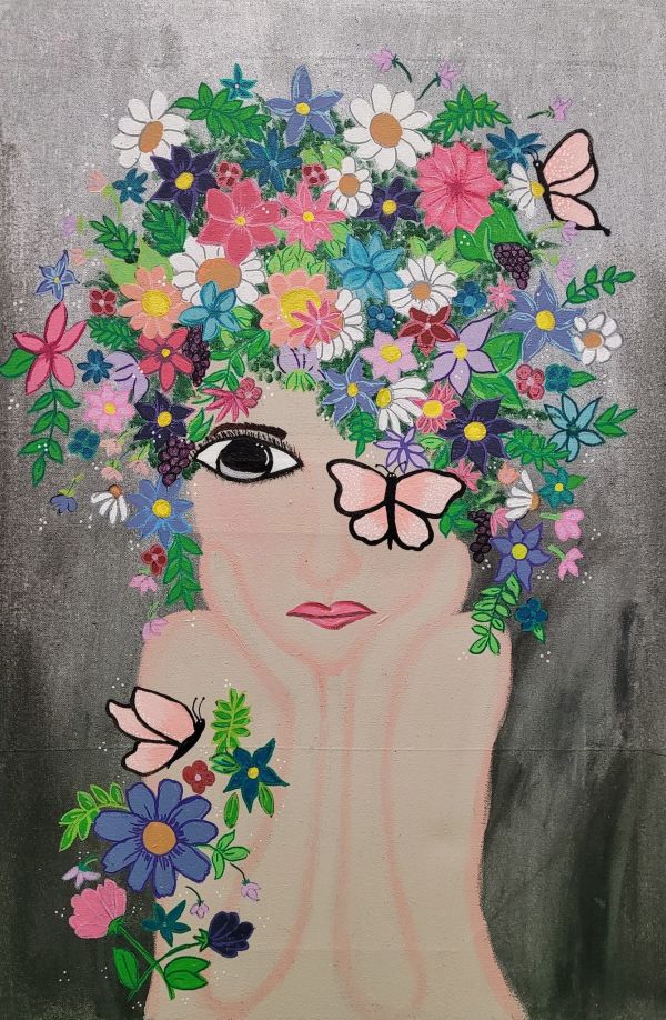 Flowers In Her Hair by Ruth A