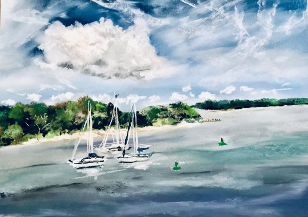 View from Sag Harbor Wharf by Lisa Rose Fine Art