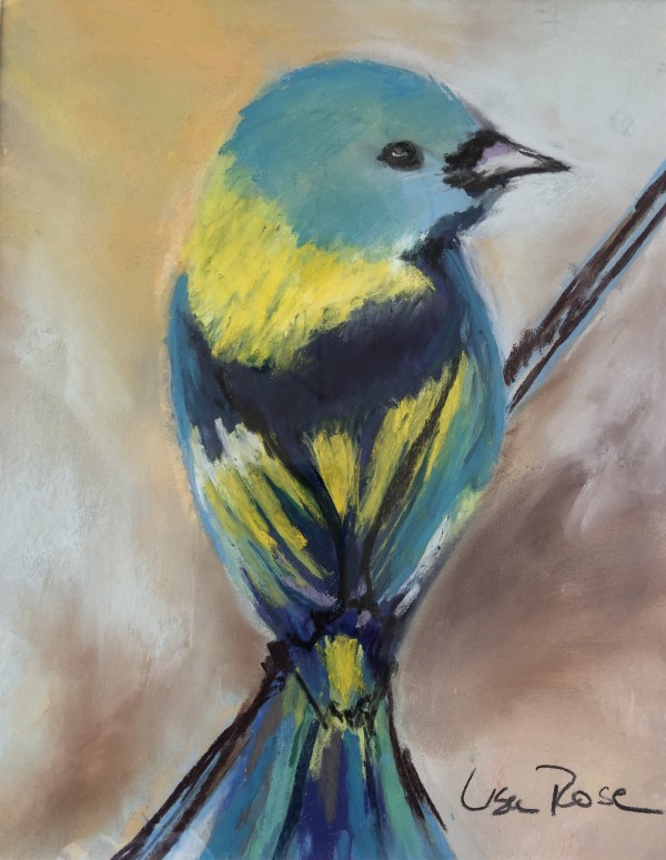 Blue Birdie by Lisa Rose Fine Art