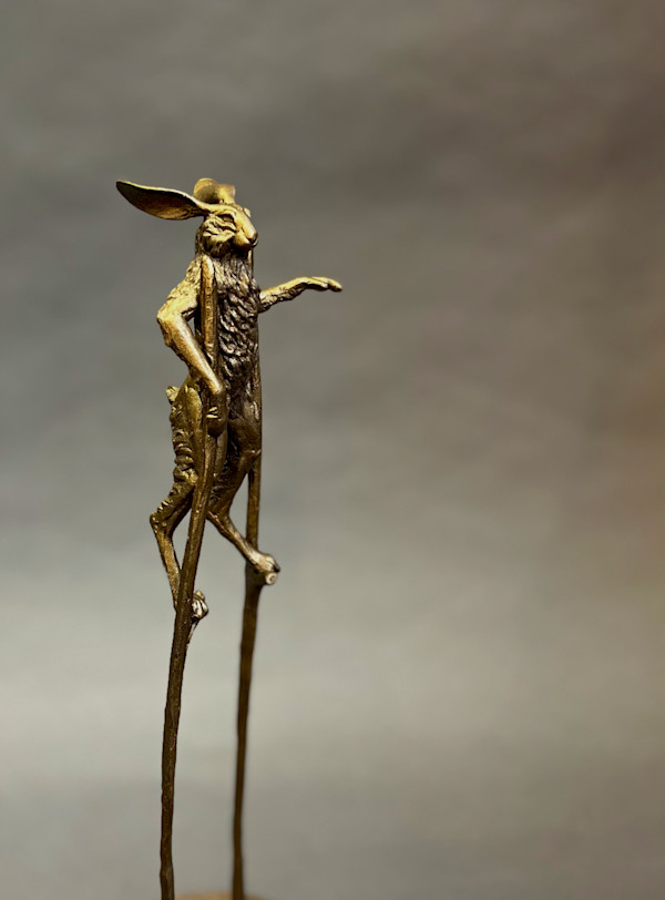 Hare on Stilts public sculpture by Jason Johnston, Image 1.