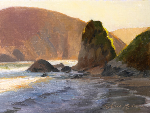 Harris Beach, Last Light by Anna Rose Bain