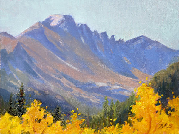 October Snow, Long's Peak by Anna Rose Bain