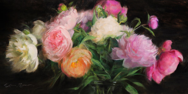 White, Pink and Coral Peonies by Anna Rose Bain