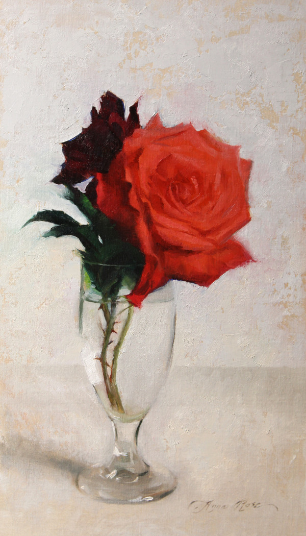 Two Red Roses by Anna Rose Bain
