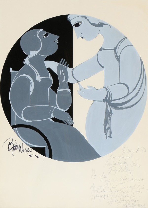 Layout for Poster by Bjørn Wiinblad