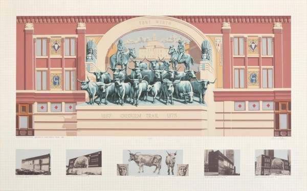 Chisholm Trail Mural, Sundance Square, Fort Worth by Richard Haas
