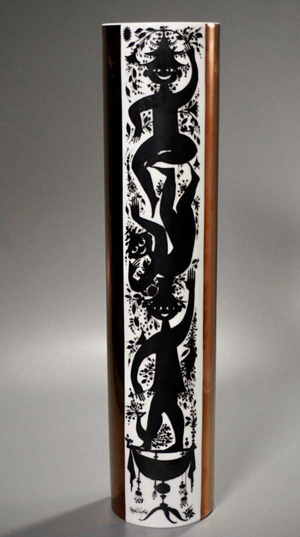 Copper Lustre Cylinder Vase by Bjørn Wiinblad