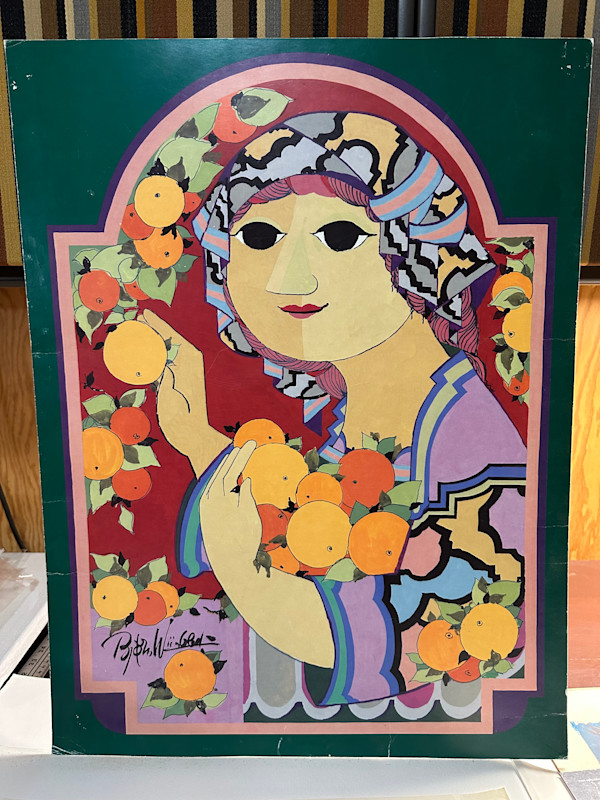 Bjørn Wiinblad Orange Sign by Bjørn Wiinblad