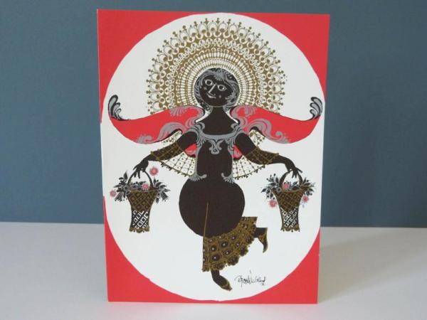 Angel Greeting Card by Bjørn Wiinblad