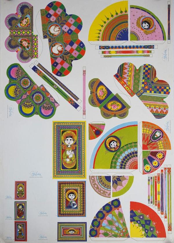 Uncut Paper Decorations by Bjørn Wiinblad
