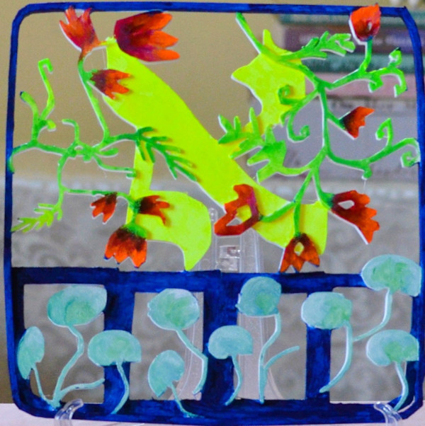 Aleph Hand-Painted 3D Wall Art by Karien Dutton