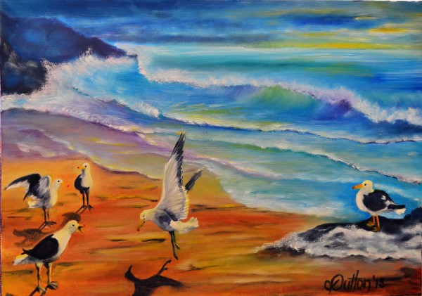 Shouting Seagull by Karien Dutton
