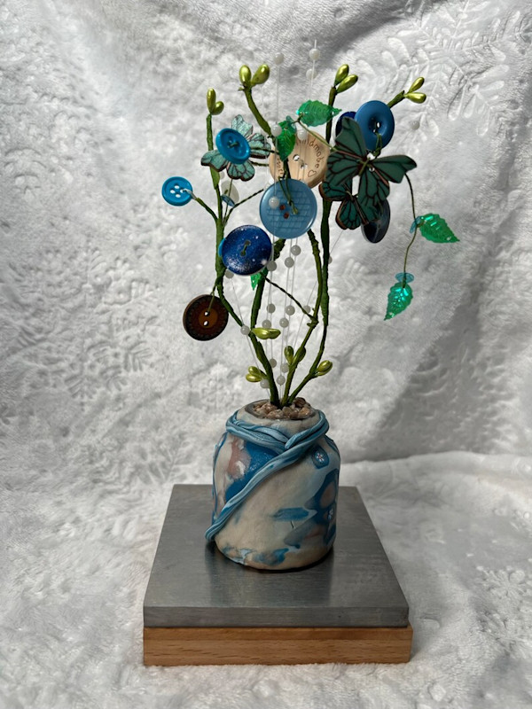 Blissful Button Tree 001 by Deborah A. Berlin