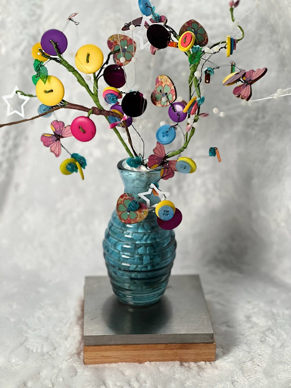 Blissful Button Tree 012 by Deborah A. Berlin