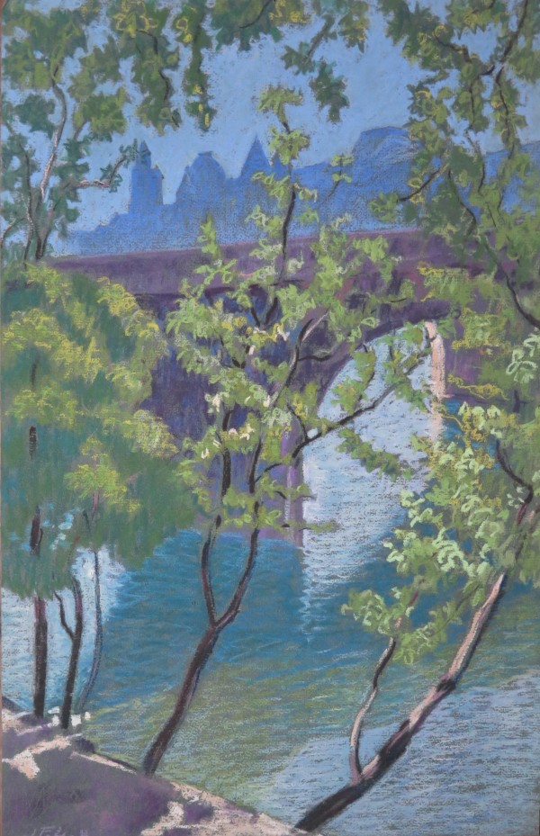 Paris, bord de Seine au printemps by LECOULTRE John-Francis (1905-1990)
