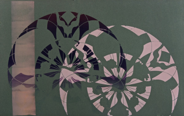 Composition on Green with Rose Window 6 by Keith Garubba