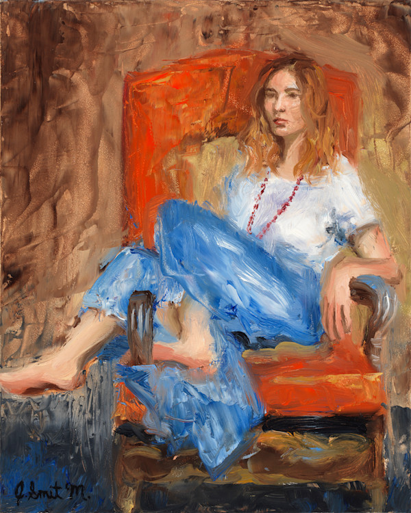 Orange Armchair by Jessica Smit Mattingly, Image 1.