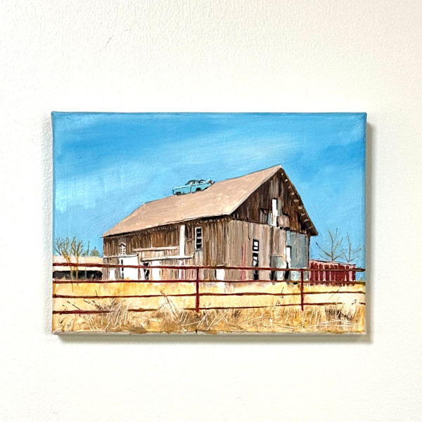 Barn and Car by Judy Steffens