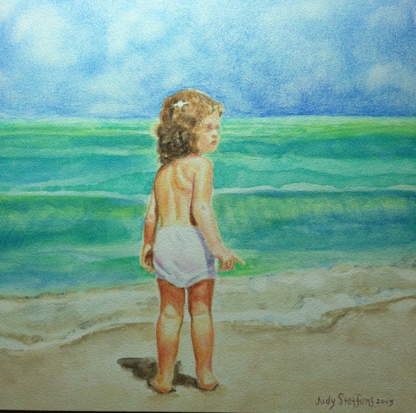 Little Beach Girl by Judy Steffens