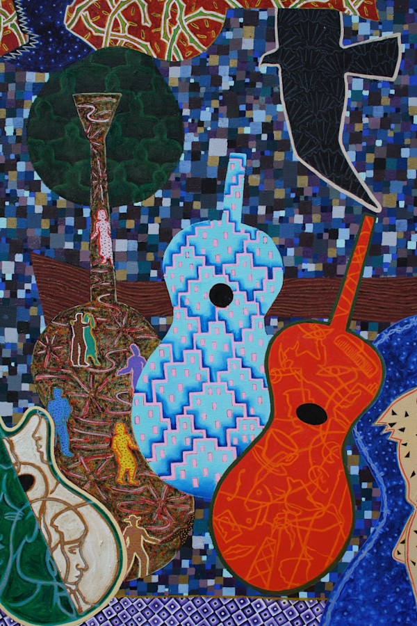 Three Birds of Prey While Nine Guitars Later by Francis Pavy