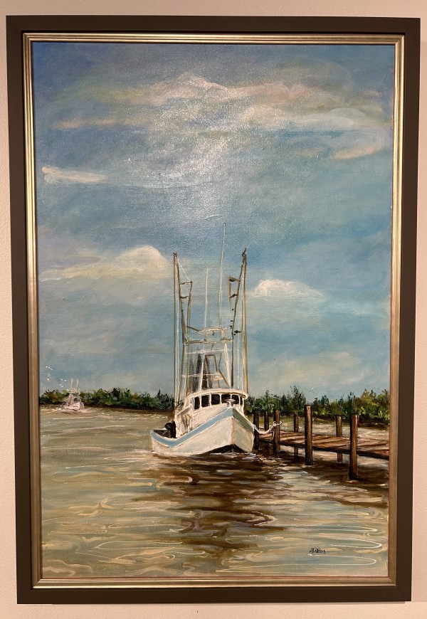 Shrimp Boat On The Bayou by Ann DuBois