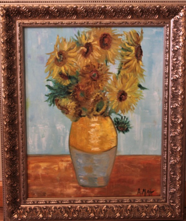 Van Gogh Style Sunflowers by Anne Matt