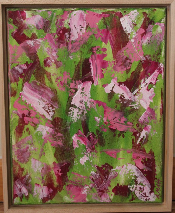 Pink/Green Abstract by Anne Matt