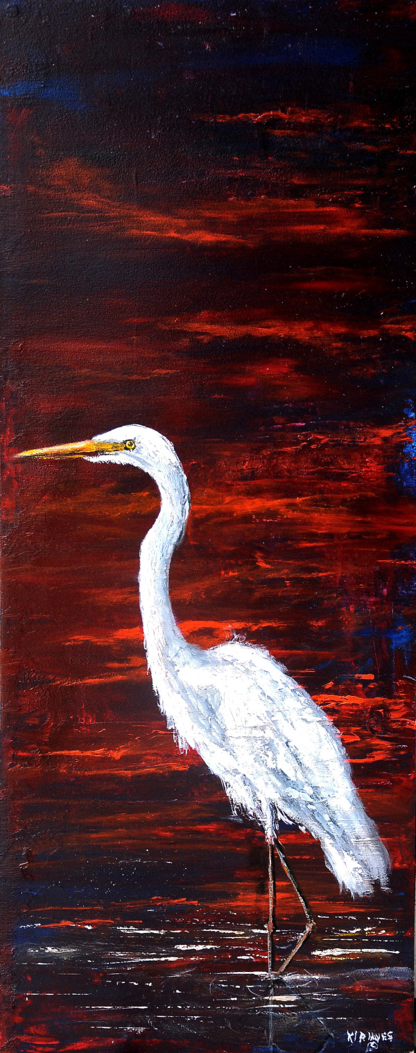 Sunset Egret by Larry "Kip" Hayes
