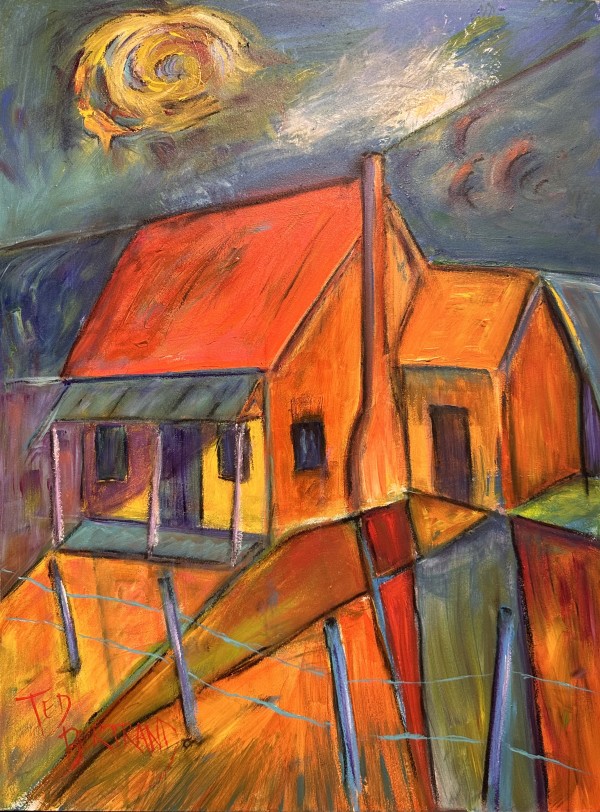 Cajun House Abstract by Ted Bertrand