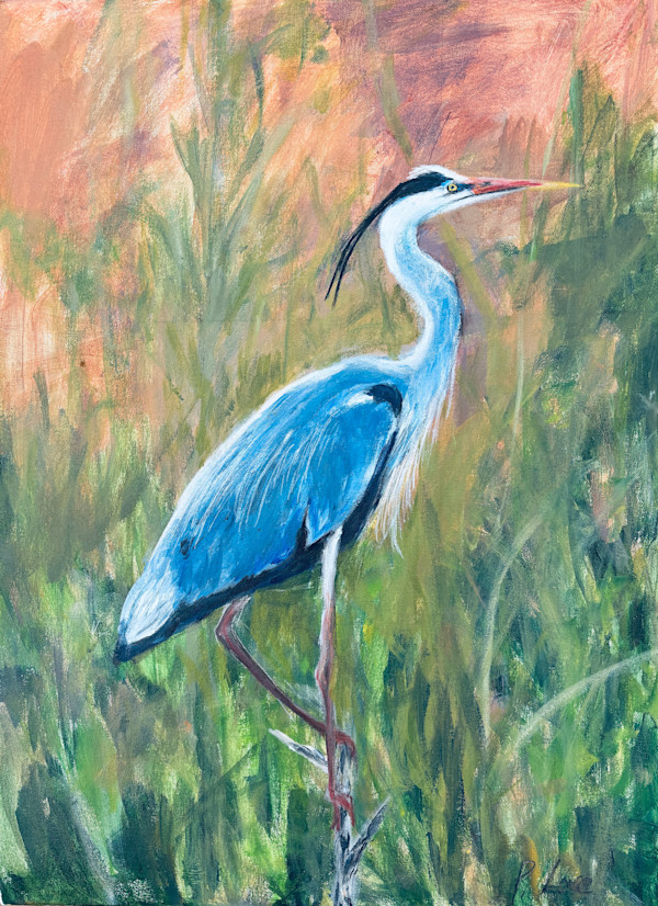 February Heron by Pat Love
