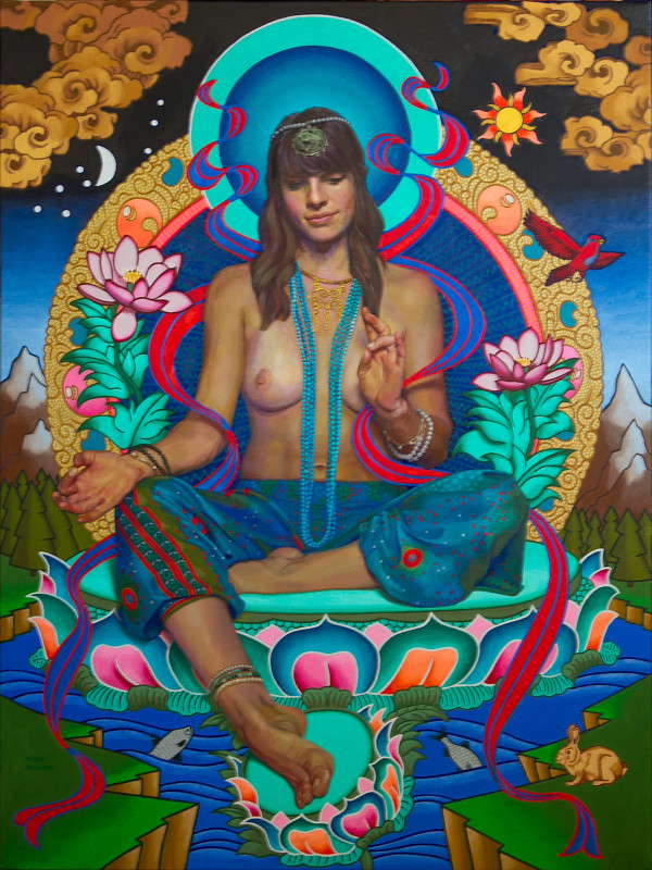 Icon of the Buddha Tara, Western Style by Mike Brewer
