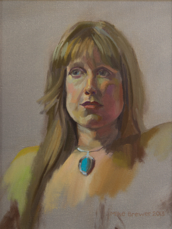 Alla Prima Portrait of Meredith by Mike Brewer