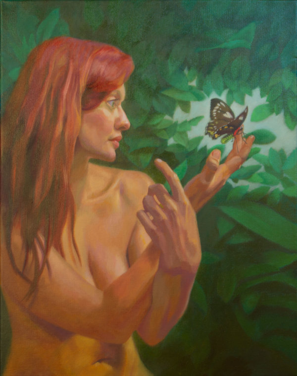 Girl with Butterfly by Mike Brewer