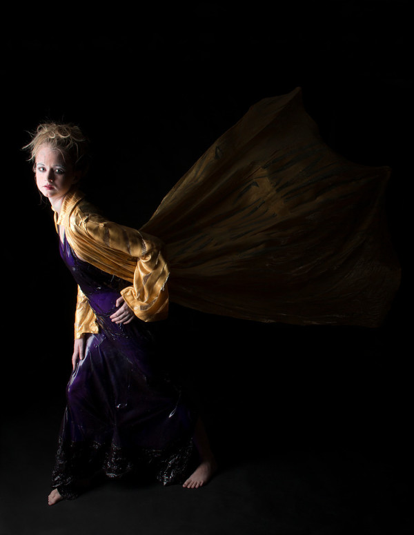Golden Jacket & Purple Gown by Letitia Hill