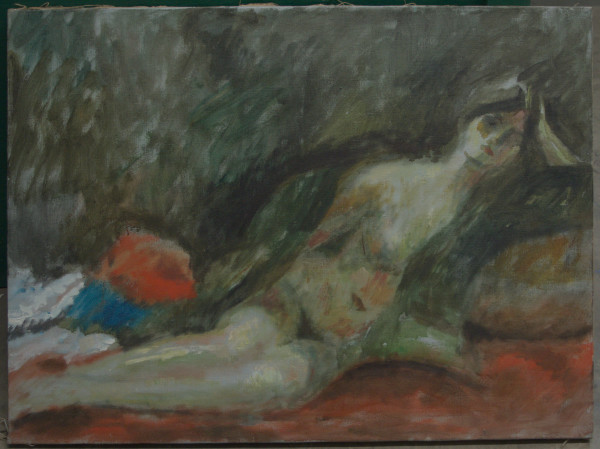 (page green reclining nude) by Jack McLarty