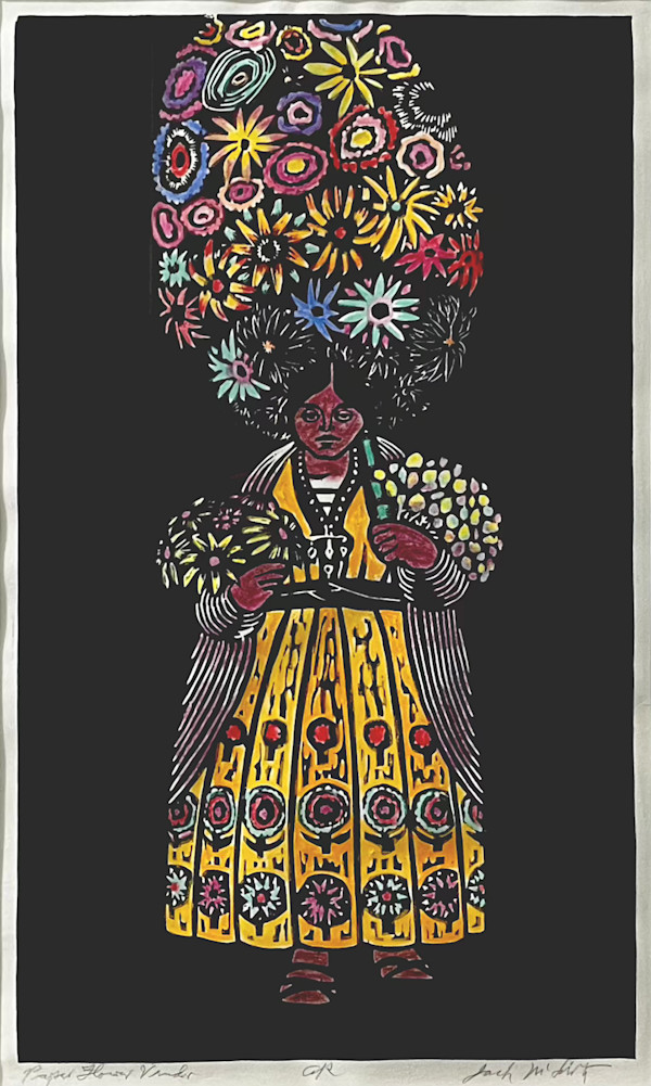 Paper Flower Vendor (AP 'for Libby') by Jack McLarty