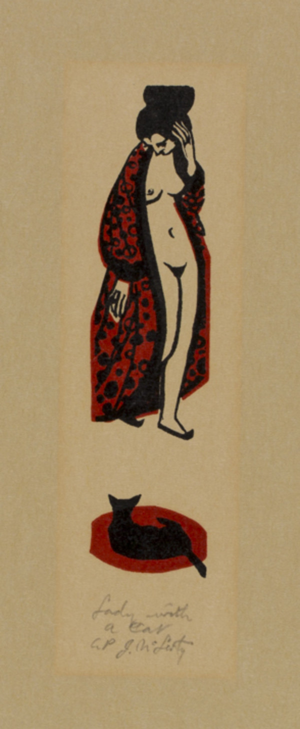 Lady with a Cat by Jack McLarty