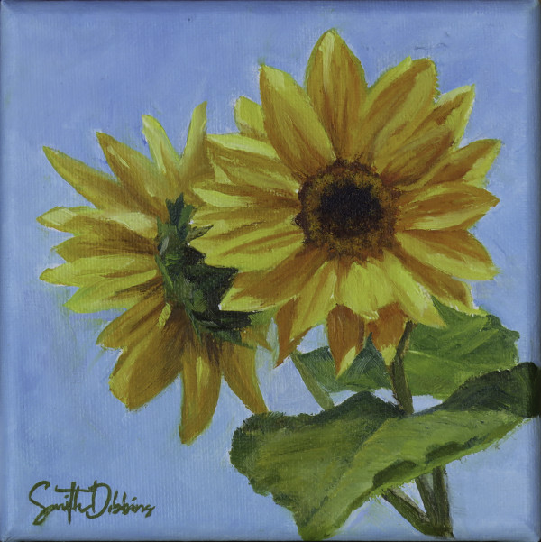 Sunflowers in Blue