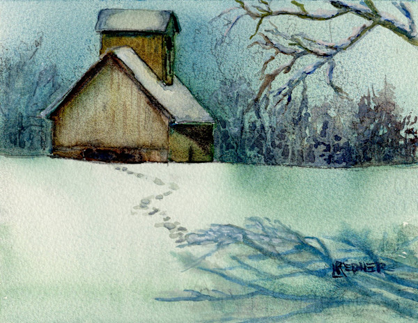 Winter's Night on the Farm by Lynette Redner