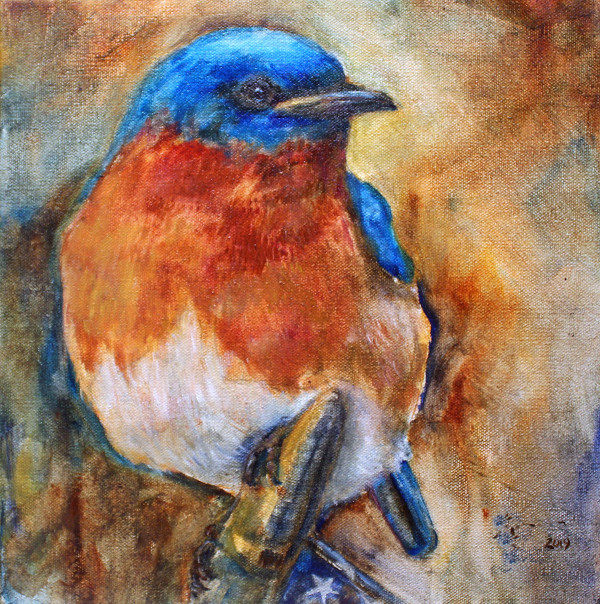 Blue Bird Happiness by Lynette Redner