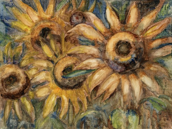 Happy Sunflowers by Lynette Redner