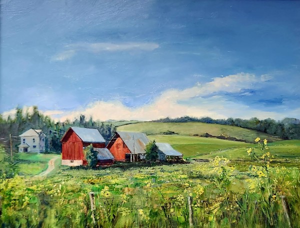 Summer Meadow  on the Farm by Lynette Redner